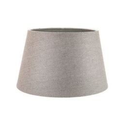 Happy Homewares Classic 10 Inch Grey Linen Fabric Drum Table/pendant Lamp Shade 60W Maximum - thumbnail 1
