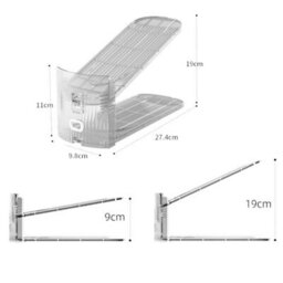 10 Pack Adjustable Shoe Slot Organisers Clear Double Rack Stackers For Heels Sneakers Boots Closet Shelf Use - thumbnail 8
