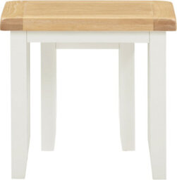 Seconique Windsor Nest Of 2 Tables Ivory With Real Oak Tops Fully Assembled - thumbnail 6