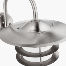Pacific Lifestyle Steel  Fisherman Garden Wall Light Outdoor Silver Retro Opaque Glass Wall Lantern - thumbnail 5