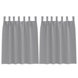 Berkfield Modern Curtains With Curtains 2 Pcs Light Grey Polyester