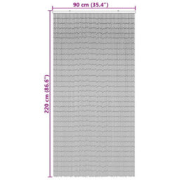 Vidaxl Insect Door Curtain Dark Grey 90X220 Cm Bamboo - thumbnail 7