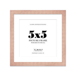 "5X5"" Bronze Picture Frame - 5X5"" Square Frame With 4X4"" Mount For 5X5""/4X4"" Pictures Art Deco Style Room Decor, 1 Pack"