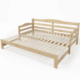 Matteo Versatile Daybed Cabin Bed With Pull-Out Trundle, 3Ft Single - 90 X 190 Cm, Natural Finish - thumbnail 6