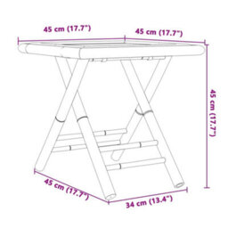 Berkfield 3 Piece Bistro Set Bamboo - thumbnail 9