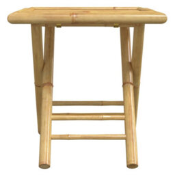 Berkfield 3 Piece Bistro Set Bamboo - thumbnail 6