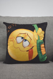 Rapport Christmas Emojis Festive Reversible Cushion Cover - thumbnail 2