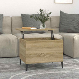 Berkfield Durable Coffee Table Sonoma Oak 60X44.5X45 Cm Engineered Wood - thumbnail 2