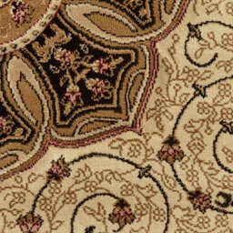 Cream Traditional Easy To Clean Bordered Floral Rug For Dining Room-200Cm X 290Cm - thumbnail 2