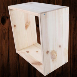 Woodeedoo Set Of 4 Pine Cube Shelves Square Wall Mount Storage Display Boxes In Natural Wood 31.5 X 17 X 31.5 Cm - thumbnail 3