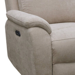 Aspire Richmond 2 Seater Power Recliner Sofa, Chenille Natural - thumbnail 7