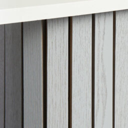Ohs Madison Console Table Ribbed Engineered Wood Entryway Display Desk, Grey/marble - thumbnail 5