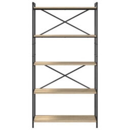 Berkfield Modern Bookcase Sonoma Oak 80 X 30 X 153 Cm Engineered Wood - thumbnail 5