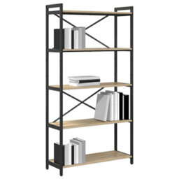 Berkfield Modern Bookcase Sonoma Oak 80 X 30 X 153 Cm Engineered Wood - thumbnail 3