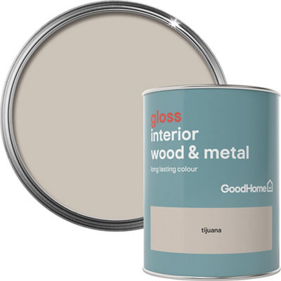 GoodHome Tijuana Gloss Interior Metal & Wood Paint, 750Ml - image 1