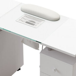 Thehotsale White Professional Mobile Manicure Table With Built-In Dust Collector And 4 Drawers 109Cm(W) X 45Cm(D) X 76.2Cm(H) - thumbnail 7
