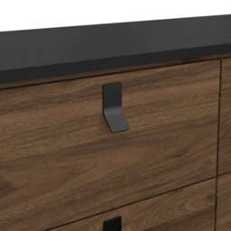 Wyld Haus Juno Double Chest Of Drawers Matt Black Walnut, 6-Drawer - thumbnail 9