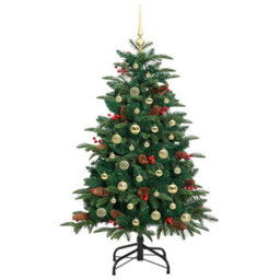 Vidaxl Artificial Christmas Tree With Led Strip Lights Green 150 Cm - thumbnail 4