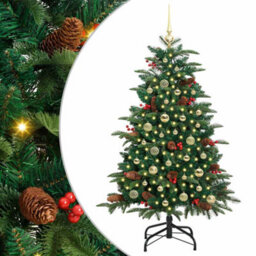 Vidaxl Artificial Christmas Tree With Led Strip Lights Green 150 Cm - thumbnail 2