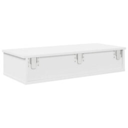 Berkfield Durable Wall Shelf With Drawers White 80X31X17 Cm Engineered Wood - thumbnail 6
