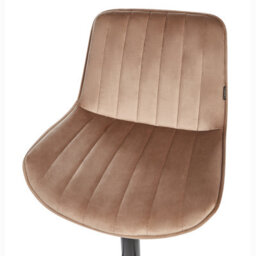 Beliani Light Brown Velvet Bar Stools 2 Pack Height-Adjustable Swivel. - thumbnail 9