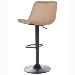 Beliani Light Brown Velvet Bar Stools 2 Pack Height-Adjustable Swivel. - thumbnail 5