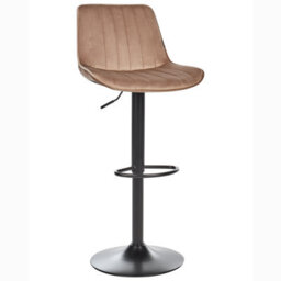 Beliani Light Brown Velvet Bar Stools 2 Pack Height-Adjustable Swivel. - thumbnail 8