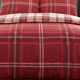 Gc Gaveno Cavailia Swiss Cheked Duvet Cover Bedding Set Red Single 2Pc With Reversible Checkered Print Quilt Cover - thumbnail 3
