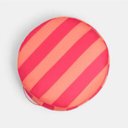 Ohs Stripe Round Outdoor Garden Cushion Water Resistant - Orange/pink - thumbnail 3