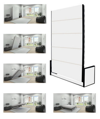 Wallbedking Studio Vertical King 150Cm X 200Cm ( 5Ft X 6Ft 6In ) Murphy Bed, Wall Bed