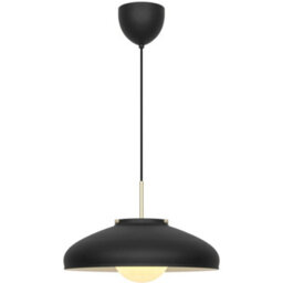 Nordlux Latif Metal Pendant Light Glass Shade Black,mains - thumbnail 1