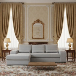 Virago Corner Sofa Bed For Living Room Foam Seat Wavy Springs Wood Legs With Storage Cushions 285X165X90 Light Grey Left - thumbnail 2