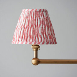 Loops Sophisticated Brushed Aged Brass Pendant Light With Coral Pink Shades - thumbnail 4