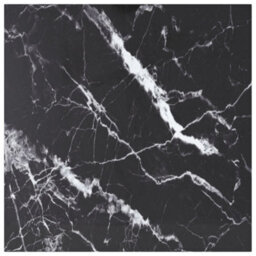 Berkfield Table Top Black 70X70 Cm 6 mm Tempered Glass With Marble Design - thumbnail 1