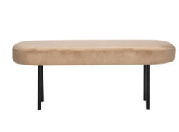 Nordlys Metal And Beige Velvet Bench Modern Design Style Entryway - thumbnail 8