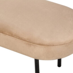 Nordlys Metal And Beige Velvet Bench Modern Design Style Entryway - thumbnail 9