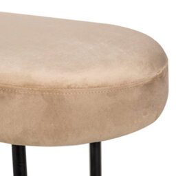 Nordlys Metal And Beige Velvet Bench Modern Design Style Entryway - thumbnail 7