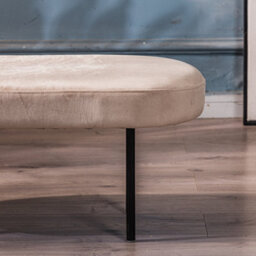 Nordlys Metal And Beige Velvet Bench Modern Design Style Entryway - thumbnail 5