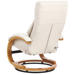 Beliani Massage Chair Force With Footstool Faux Leather Light Beige - thumbnail 6
