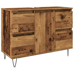 Berkfield Bathroom Cabinet Old Wood 80X33X60 Cm Engineered Wood - thumbnail 2
