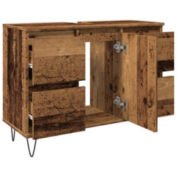 Berkfield Bathroom Cabinet Old Wood 80X33X60 Cm Engineered Wood - thumbnail 7