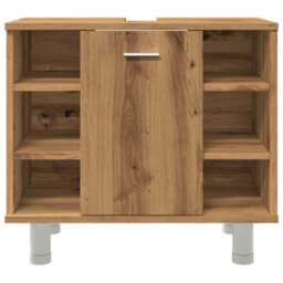 Berkfield Bathroom Cabinet Artisan Oak 60X32X53.5 Cm Engineered Wood - thumbnail 5