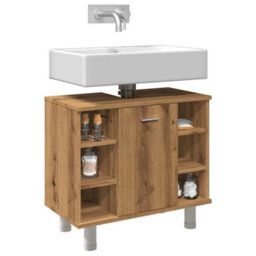 Berkfield Bathroom Cabinet Artisan Oak 60X32X53.5 Cm Engineered Wood - thumbnail 1