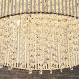 Luminosa Lighting Luminosa Galina 10 Light Flush Light Chrome Plate & Clear Crystal, G9 - thumbnail 4