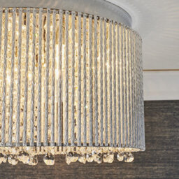 Luminosa Lighting Luminosa Galina 10 Light Flush Light Chrome Plate & Clear Crystal, G9 - thumbnail 5
