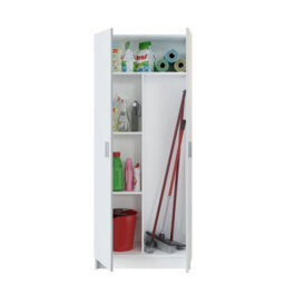 Direct Furniture Suppliers Ltd Baltic Tall White Bathroom Storage Cabinet With 2 Doors- Slim Reversible Design - thumbnail 7