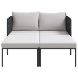 Berkfield Seating With Cushion Anthracite 115 X 153 X 69.5Cm Steel - thumbnail 6