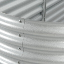 Berkfield Garden Raised Bed 400X80X44 Cm Galvanised Steel Silver - thumbnail 5