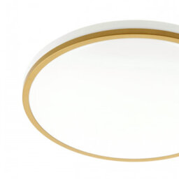 CGC Interiors Cgc Tula Gold Trim Led Surface Mount Ceiling Light Bulkhead Ip44 White Opal 4000K - thumbnail 3