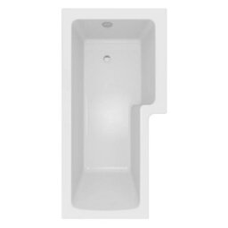 Affine 1600 X 855mm L Shape Shower Bath Side & End Panel White Acrylic Bathroom Rh - thumbnail 3